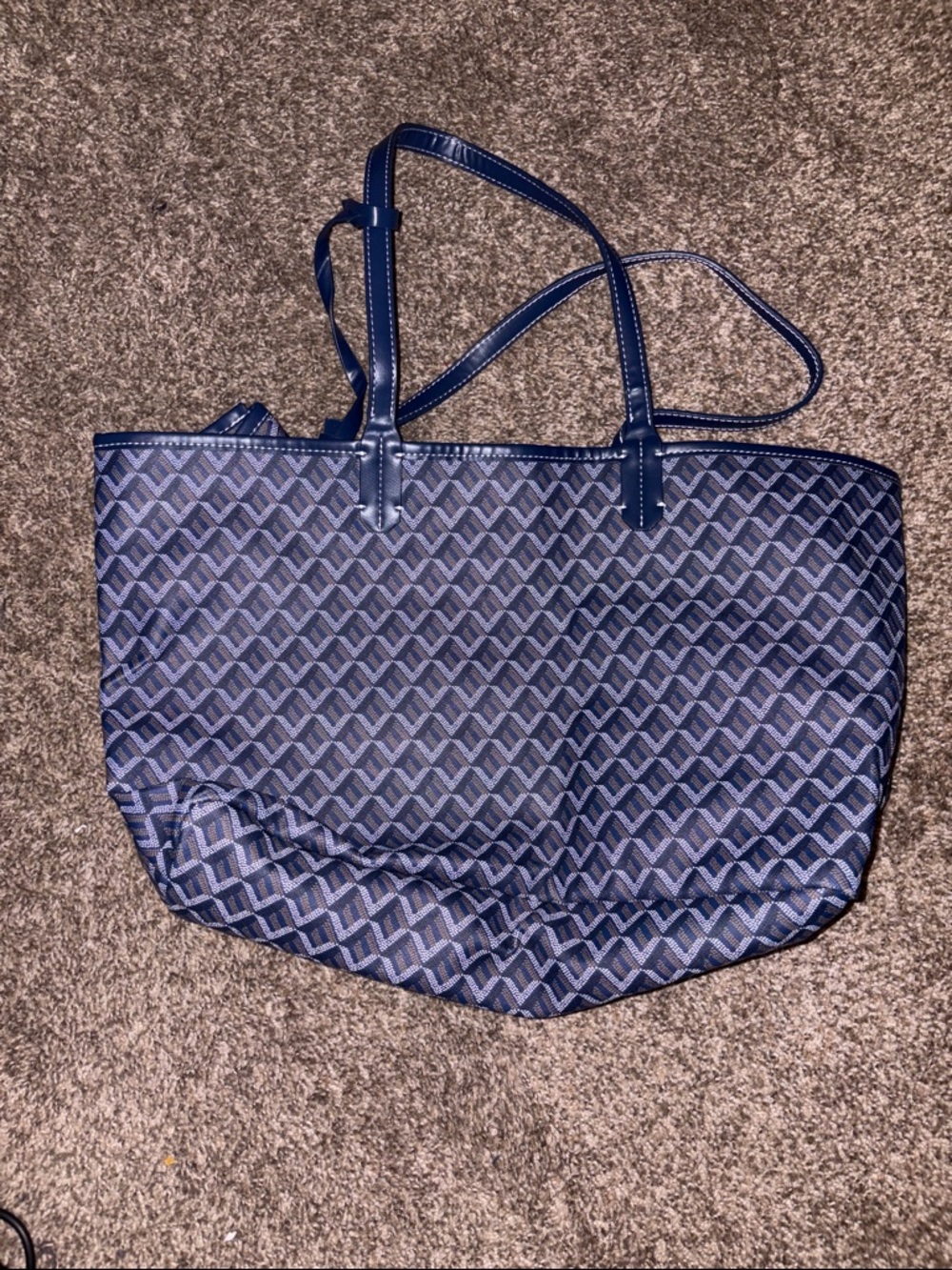 Inspired Casual Print Blue Shoulder Tote Bag